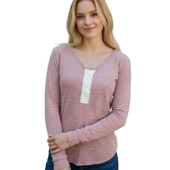 Aritzia Wilfred Free Henley Top - Picture 1 of 6